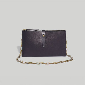 NWT Madewell The Transport Accordion Crossbody True Black Leather Mini Bag